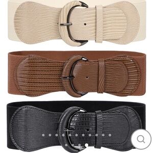 Stylish Wide Belt in Brown Leather